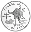 Читать новость нумизматики - Год быка на 15 долларах Канады (2021)